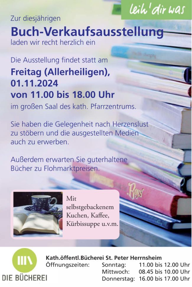 Flyer Bücherei Okt. 2024 (c) Kath. Bücherei Flyer Bücherei Okt. 2024