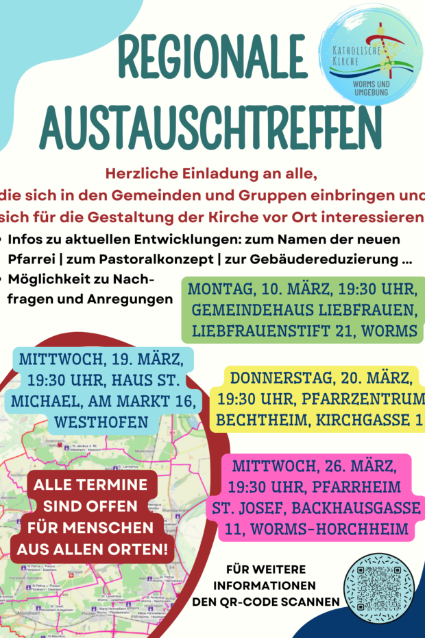 Plakat Frühjar 2025 - Regionale Austauschtreffen
