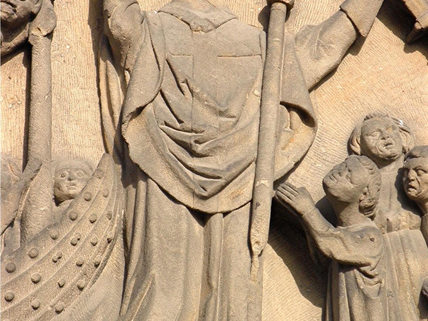 Nikolausdarstellung am Dom zu Worms, Südportal zur Nikolauskapelle