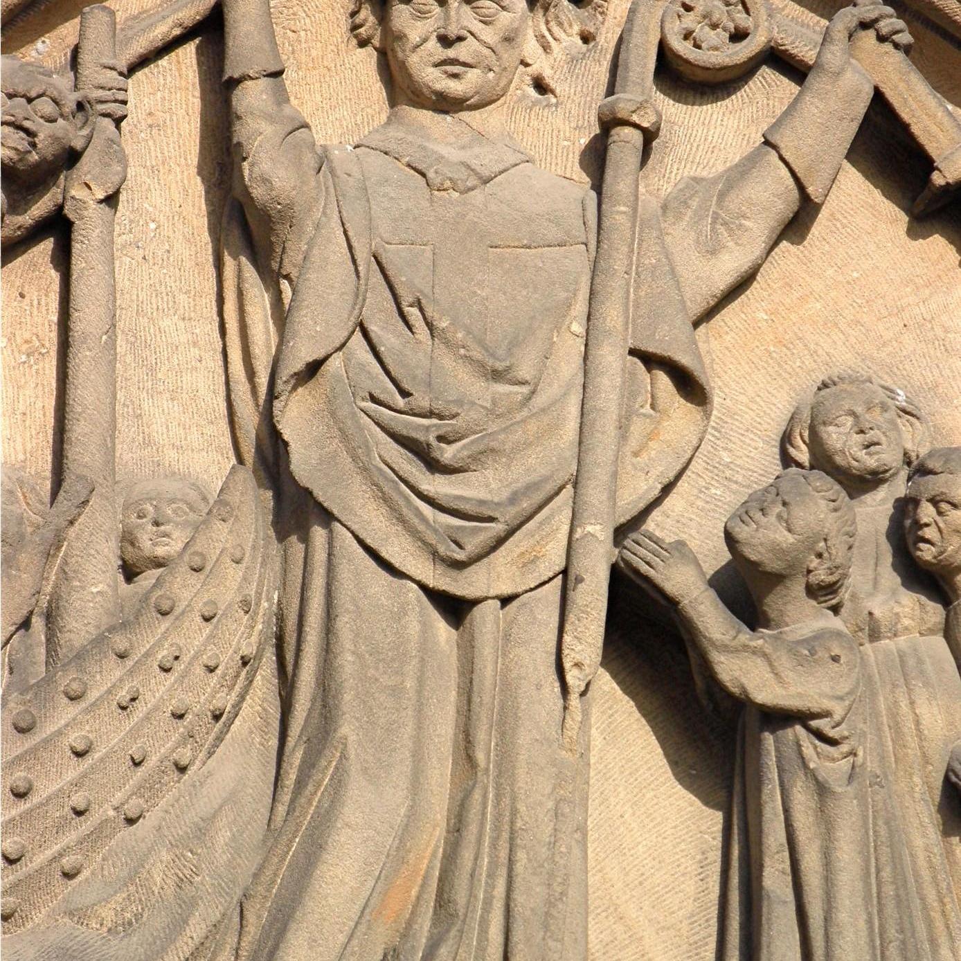 Nikolausdarstellung am Dom zu Worms, Südportal zur Nikolauskapelle