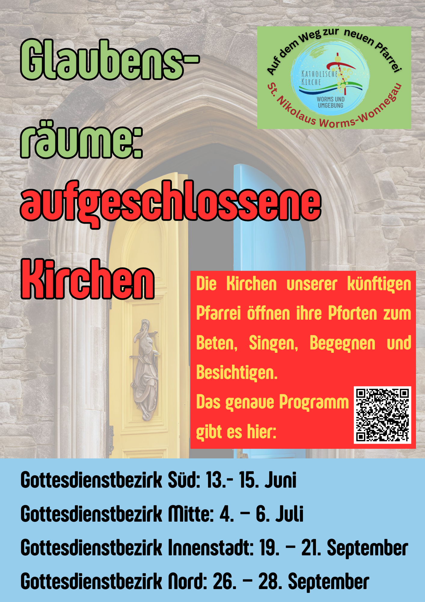 Glaubensräume - aufgeschlossene Kirchen