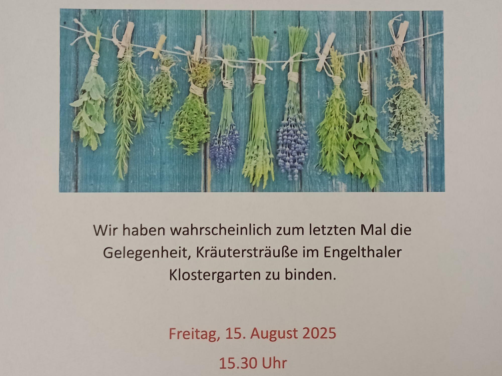 Plakat Mariä Himmelfahrt in Engelthal