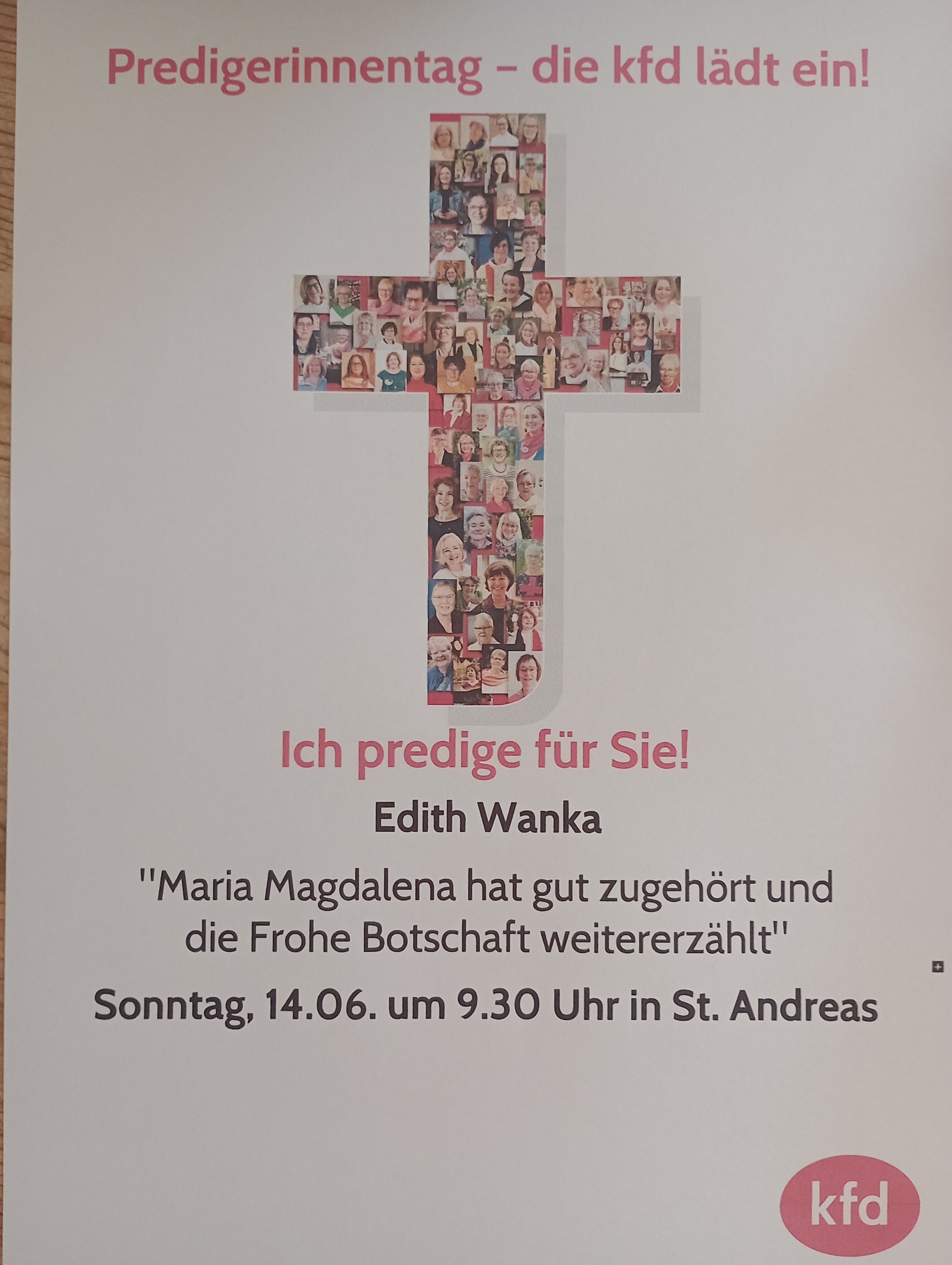 Plakat Predigerinnentag Edith Wanka