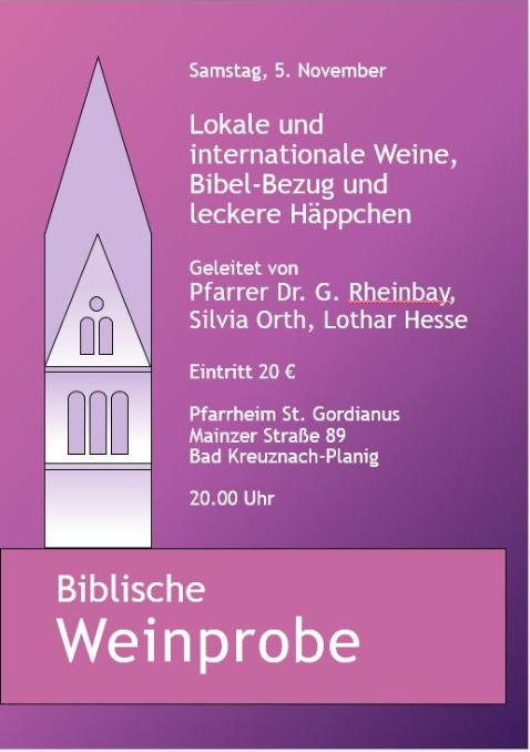 Biblische Weinprobe (c) Förderverein St. Gordianus Planig