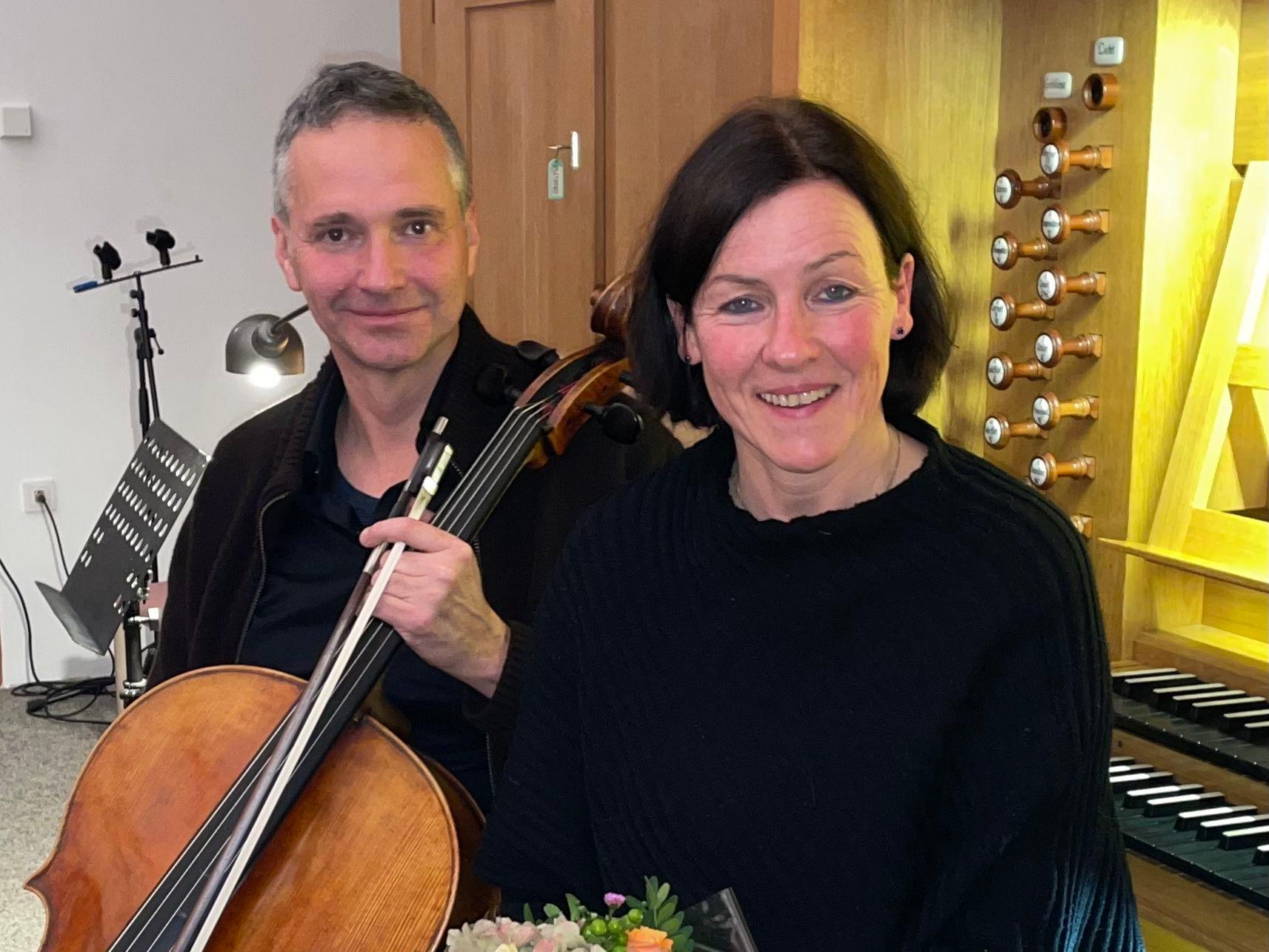 Glücklich nach ihrem grandiosen Konzert: Torsten Oehler und Eva-Maria Anton