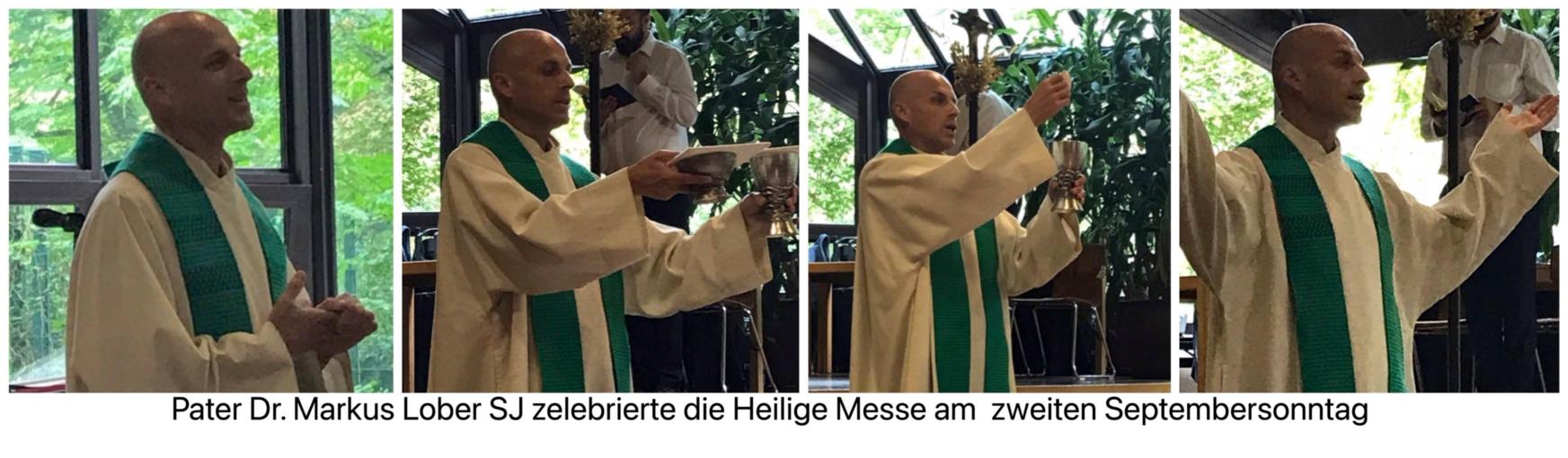Pater Dr. Markus Lober SJ zelebriert die Heilige Messe (c) Brigitta Gebauer 2021