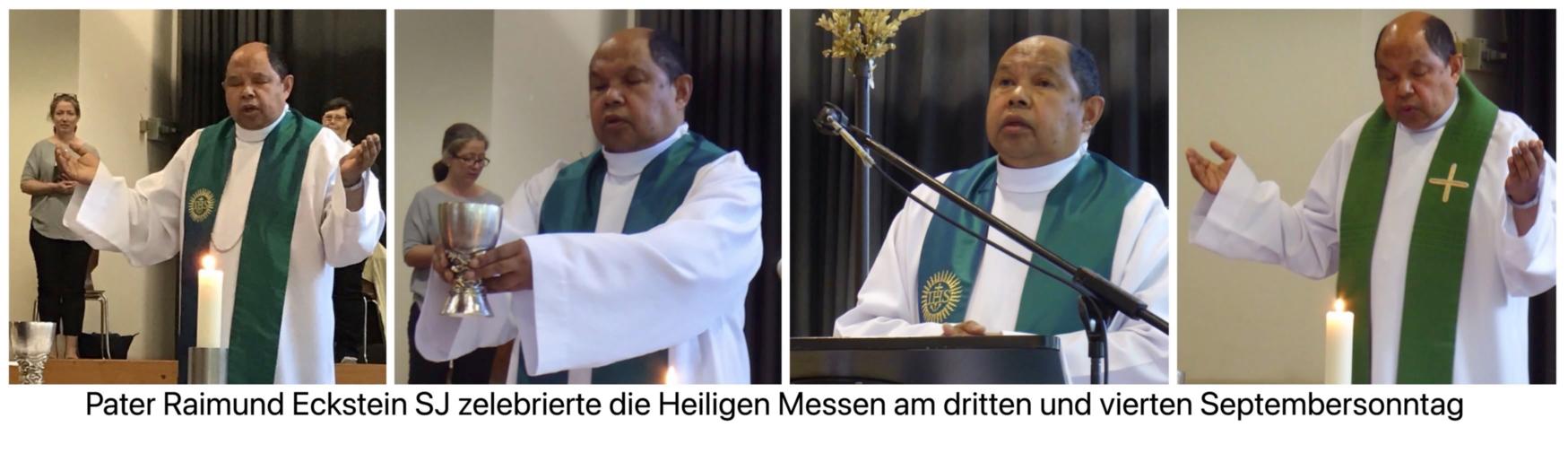 Pater Raimund Eckstein SJ zelebriert die Heilige Messe (c) Brigitta Gebauer 2021