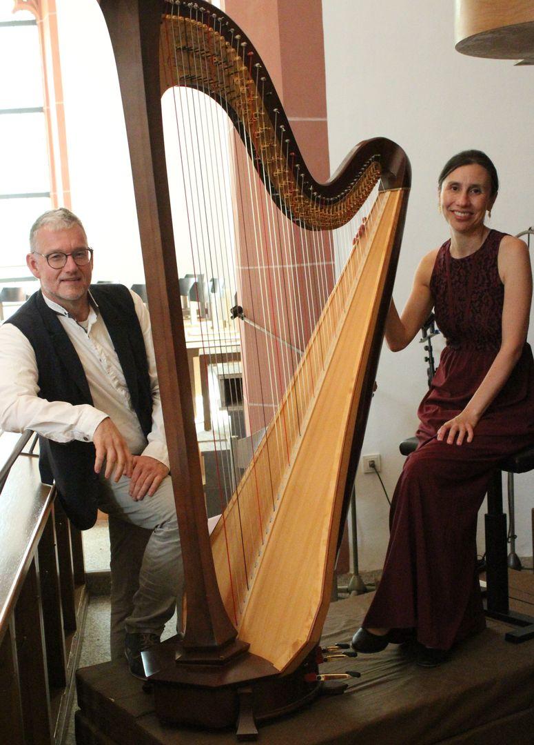Glücklich über ihr gelungenes Konzert: CHristof Becker und Mónica Rincón (c) Gerhard Kollmer 2023