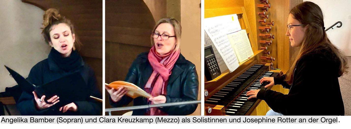 Die Gesangssolistinnen und die Organistin der Haydn-Messe (c) 2 x Eugen Maurer + Henning Stahl '23