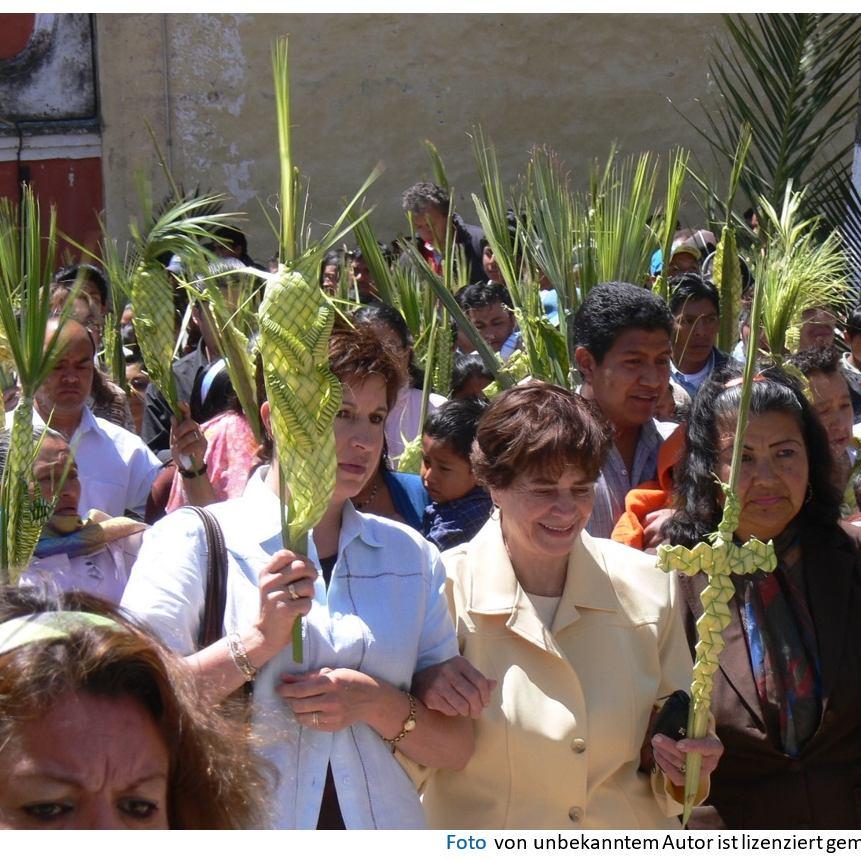 Christliche Palmsonntags-Prozession