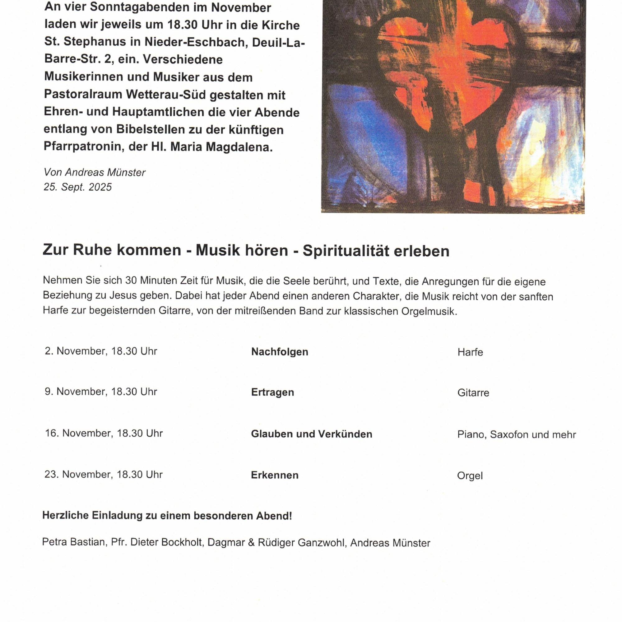 Allerseelen bis Christkönig