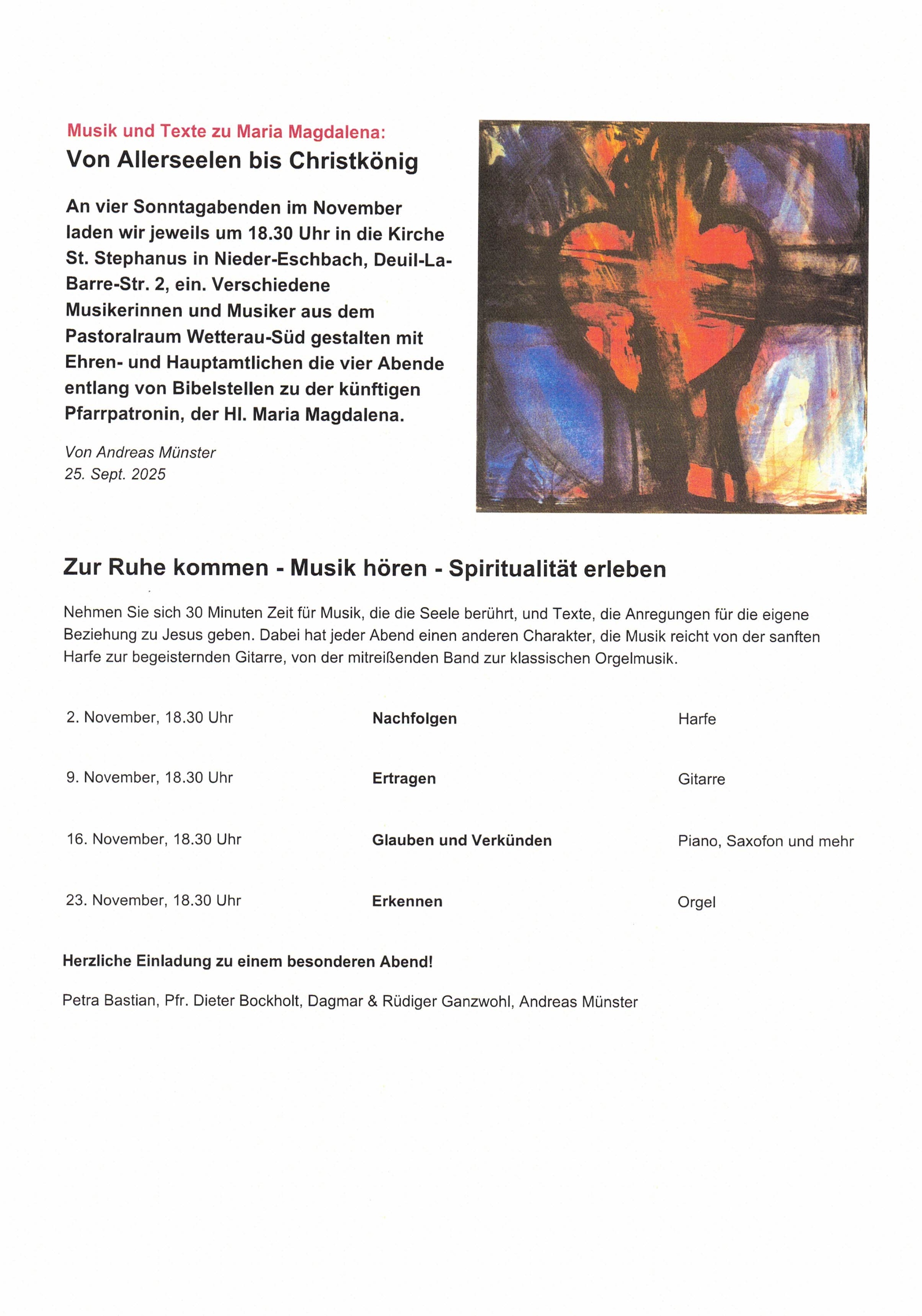 Allerseelen bis Christkönig