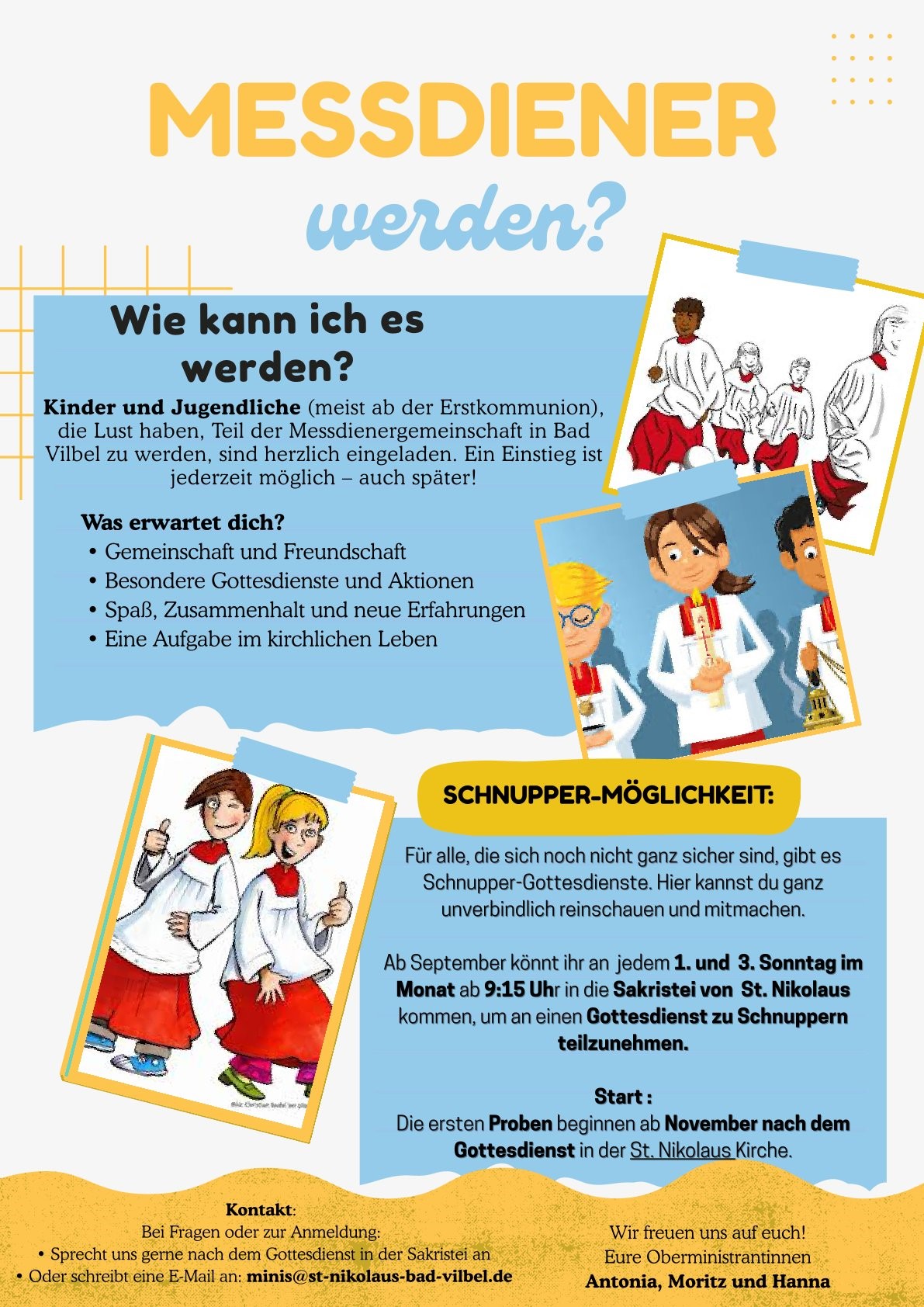 Ministranten Flyer (c) Minis St. Nikolaus