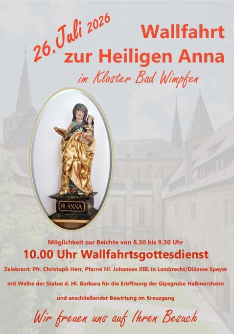 Anna-Wallfahrt 2026 (c) Kath. KG