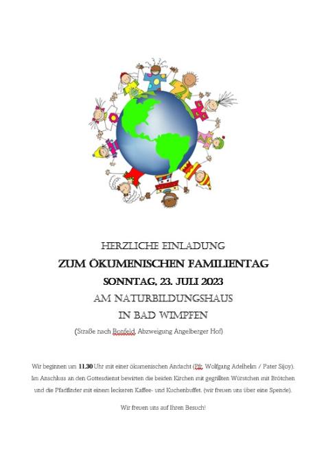Einladung zum Ökumenischen  Familientag 2023 (c) Kath. Kirchengemeinde Hl. Kreuz