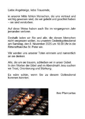 Gedenkgottesdienst 2025 (c) Kath. Kirchengemeinde Hl. Kreuz