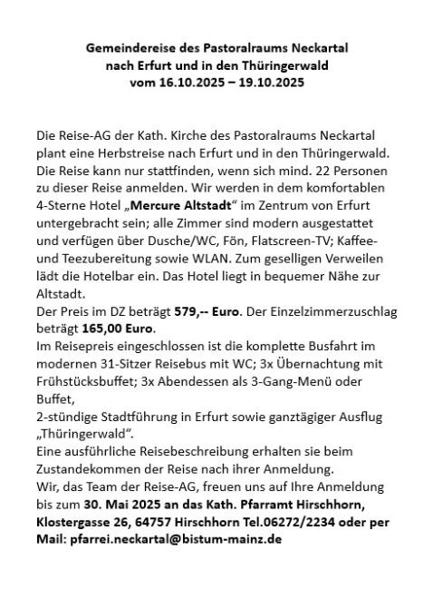 Gemeindereise Oktober 2025 (c) Kath. Kirchengemeinde Hl. Kreuz
