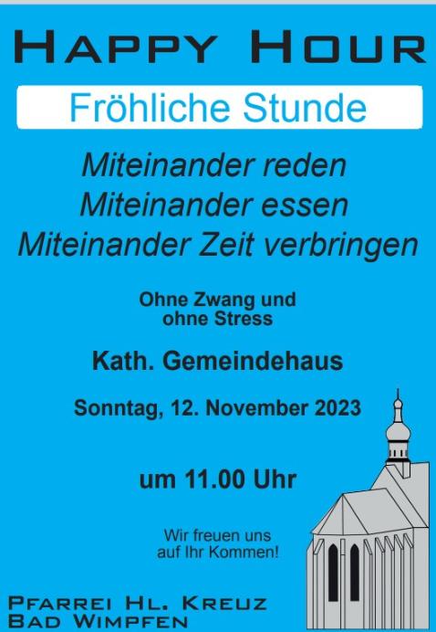 Happy Hour 12.11.2023 (c) Kath. Kirchengemeinde Hl. Kreuz