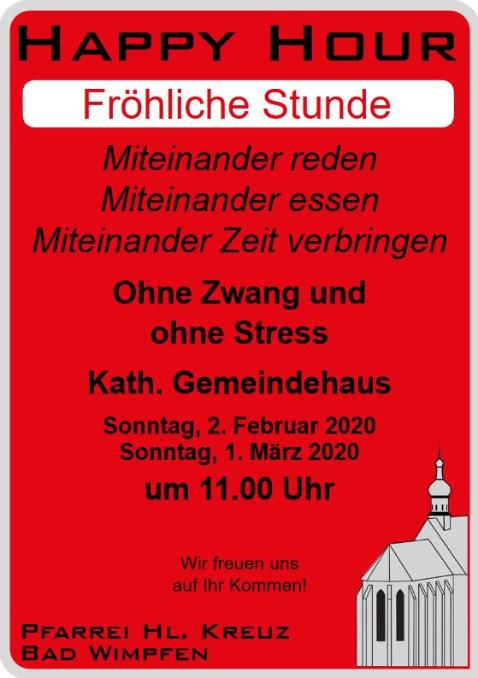 Happy Hour News (c) Heilig Kreuz Bad Wimpfen