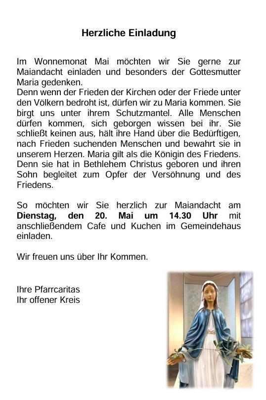 Maiandacht 2025