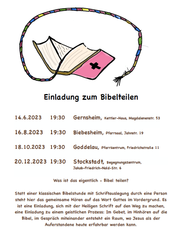 Termine Bibelteilen 2023 (c) Weber