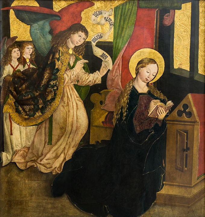 Mariä Verkündigung (Meister von Seitenstetten, um 1490) (c) Wikimedia Commons