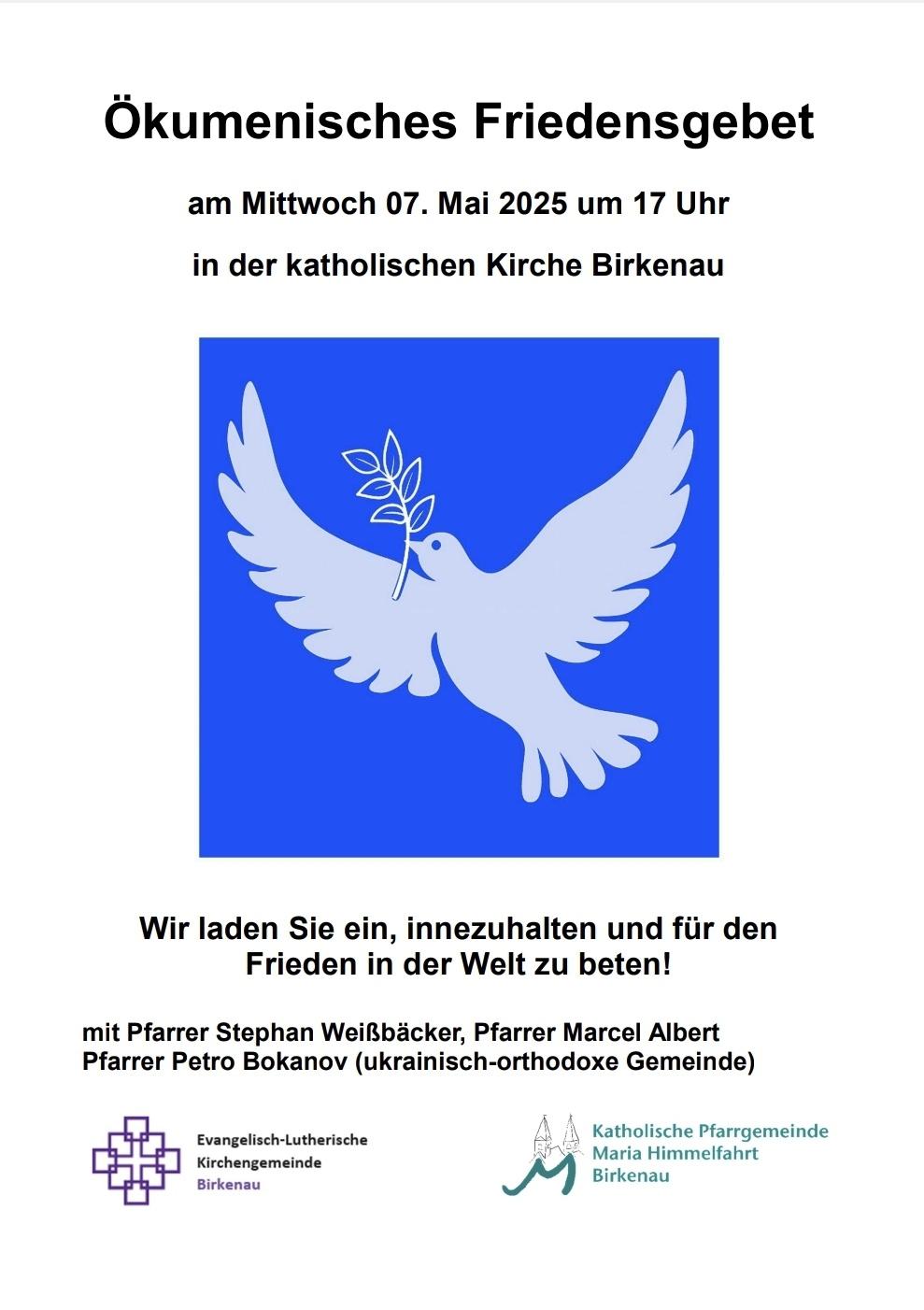 Flyer_Friedensgebet_07.05.2025 (c) Ukraine-Hilfe