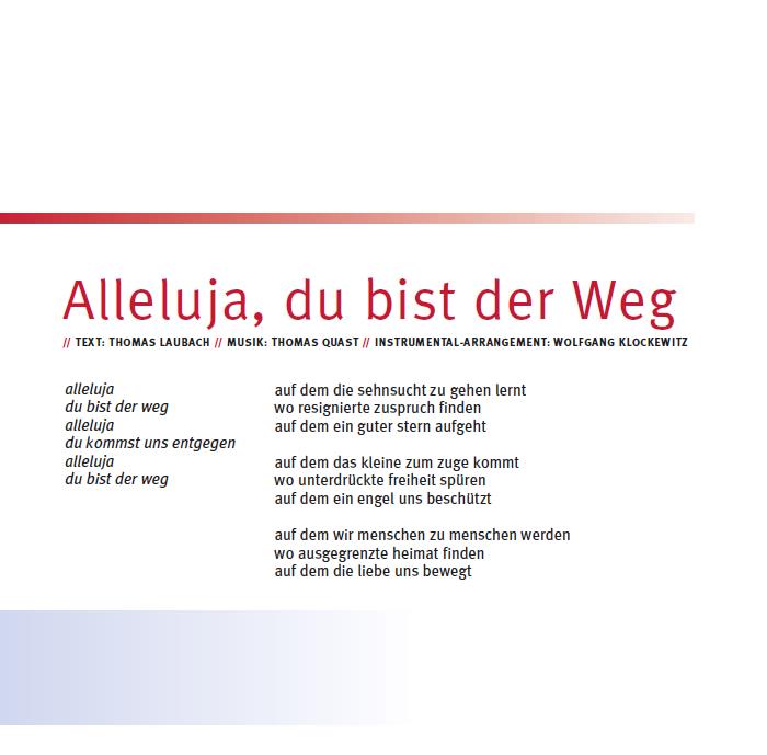 2020-04-05 Palmsonntag Alleluja du bist der Weg Liedtext (c) Thomas Weisser