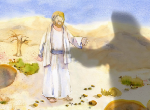 Jesus-in-der-Wueste (c) Peter Hitzelberger: Jesus in der Wüste. Don Bosco-Verlag
