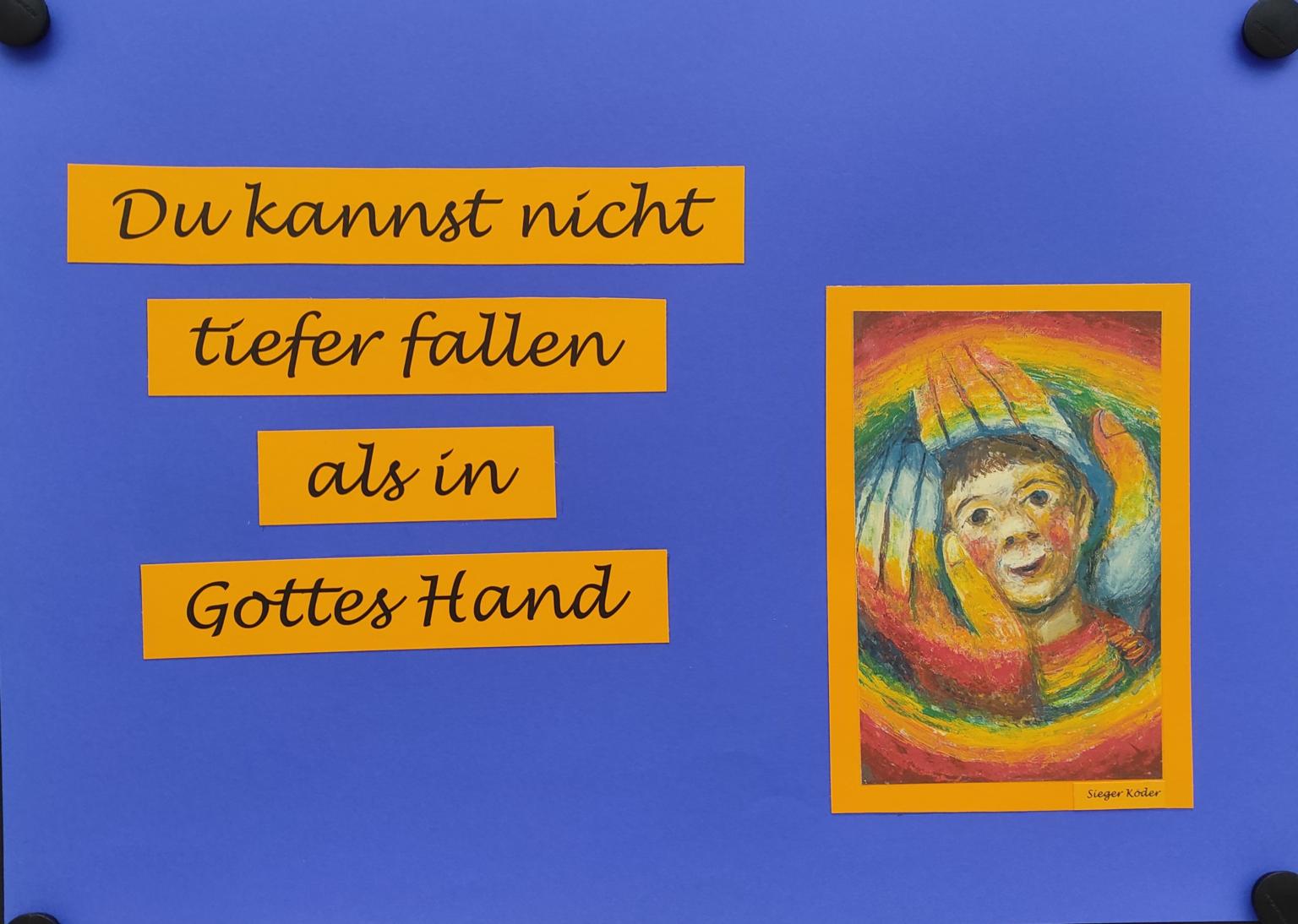 Plakat Gottes Hand (c) T. Franz