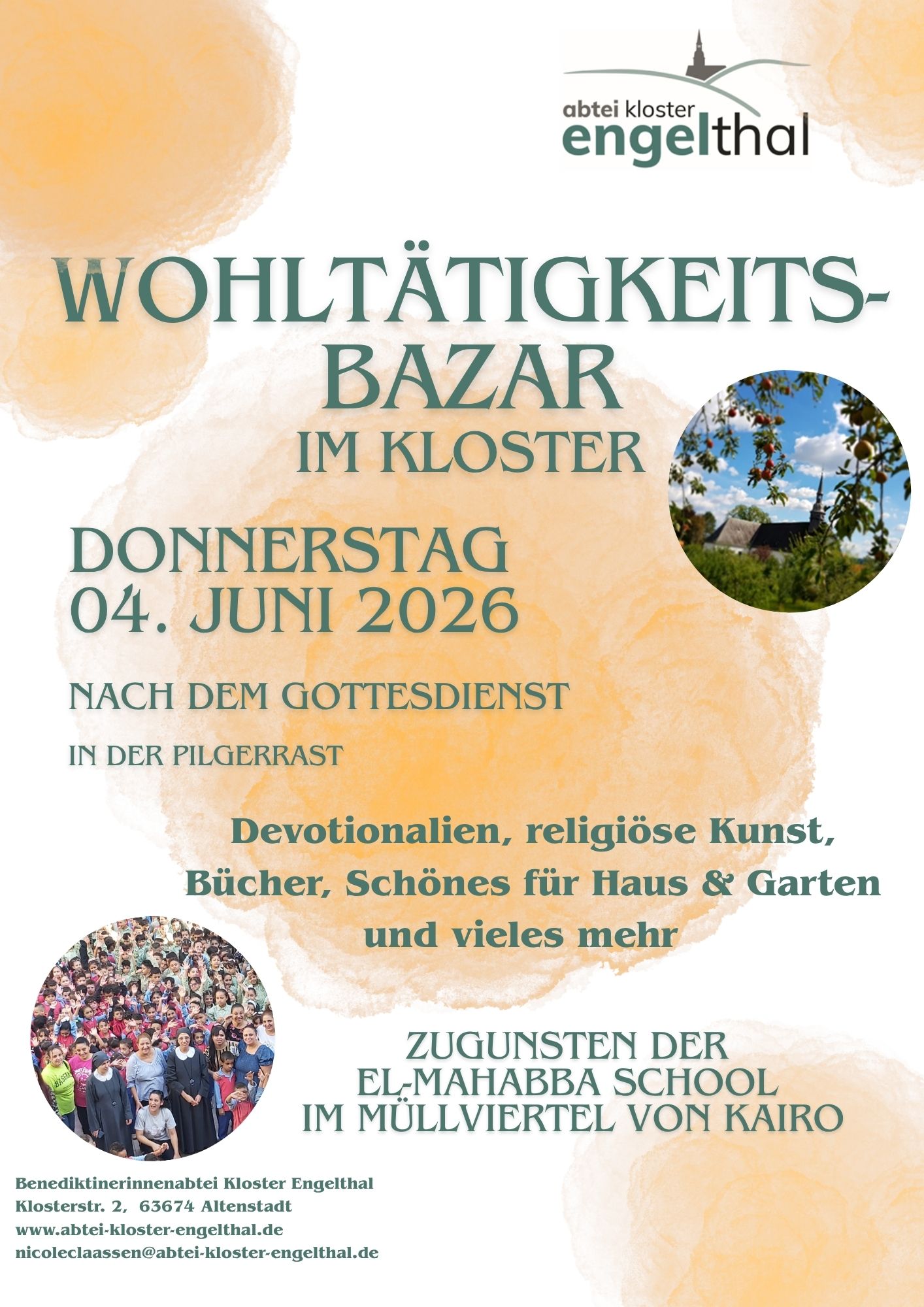 WOHLTÄTIGKEITSBAZAR 04 JUNI 2026 (c) KLoster Engelthal