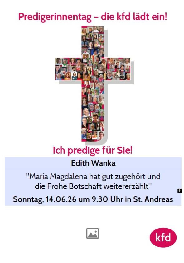 kfd Plakat Predigerinnentag 2026 (c) kfd