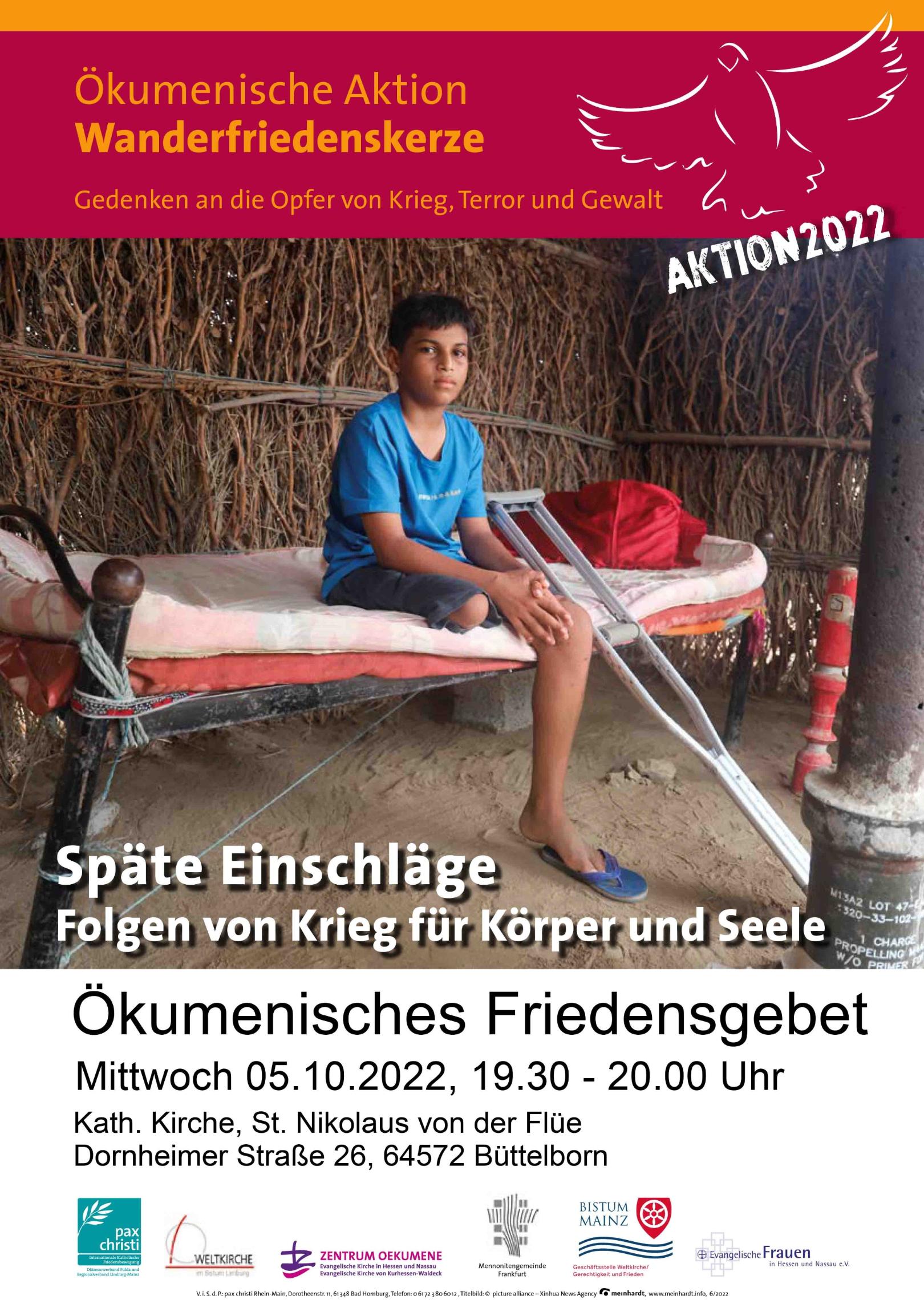 2022-10-05-Plakat-Friedensgebet (c) Pax Christi Regionalgruppe Südhessen