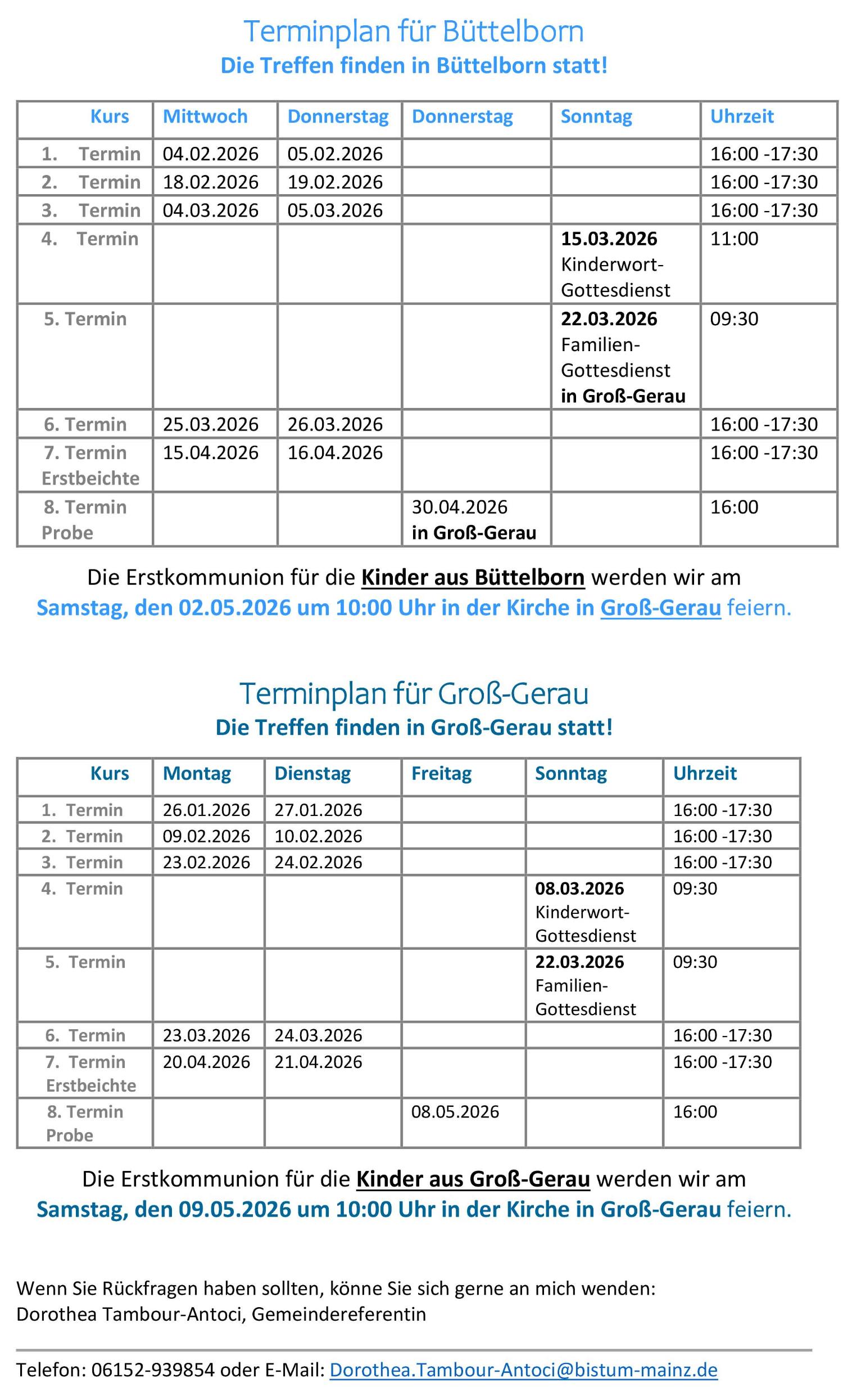 Infos-Erstkommunion-2026-2 (c) Pfarrbüro Pfarrgruppe GG/BÜBO