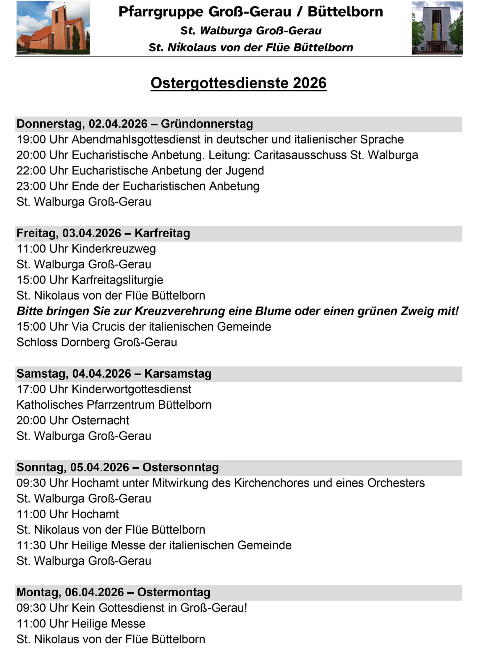 Ostergottesdienste 2026 (c) Markus Schenk
