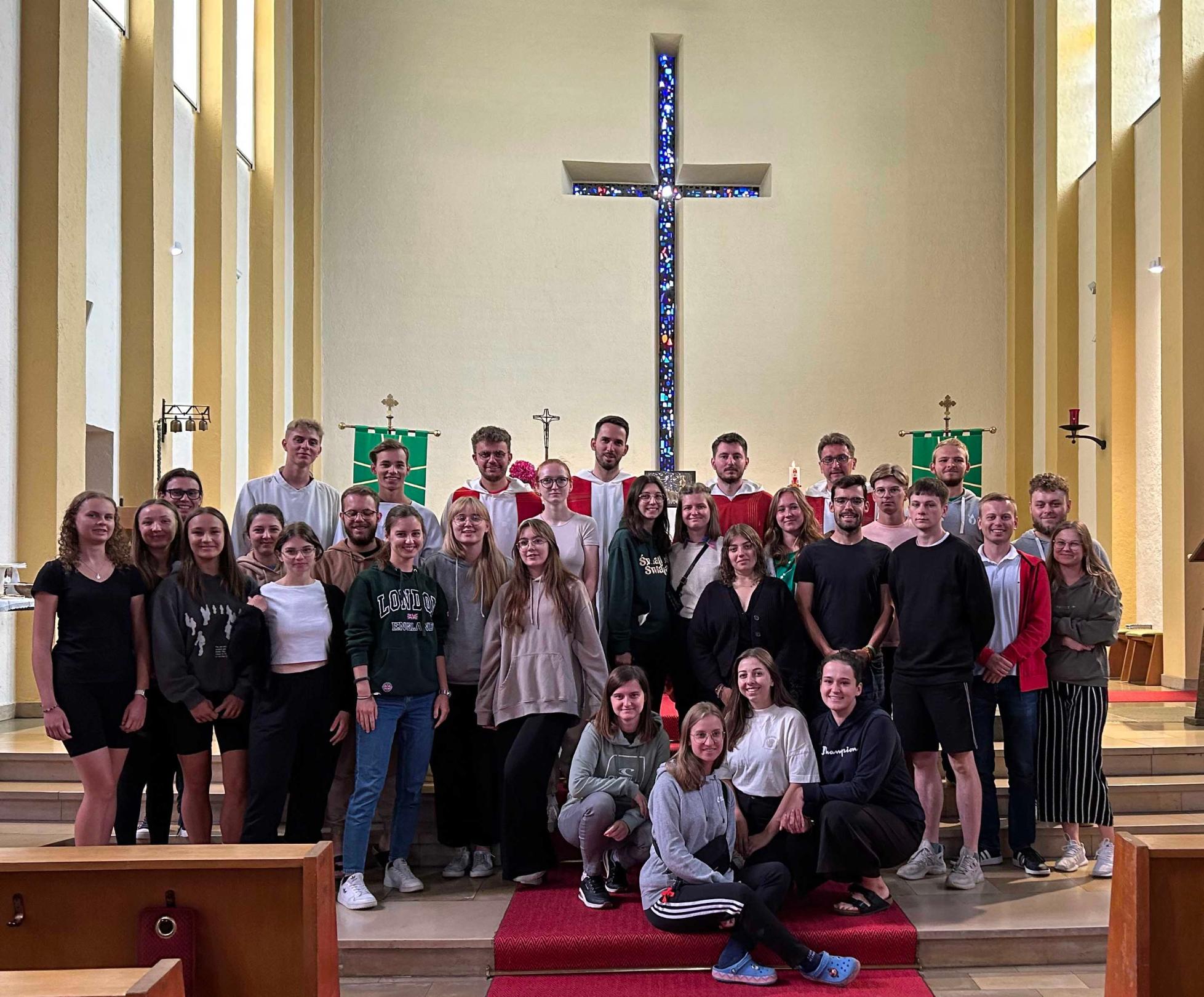 Groß-Gerau, 10. August 2023: Unsere polnischen Gäste feierten einen Gottesdienst in der Groß-Gerauer Pfarrkirche St. Walburga. (c) Sylvia Voigt