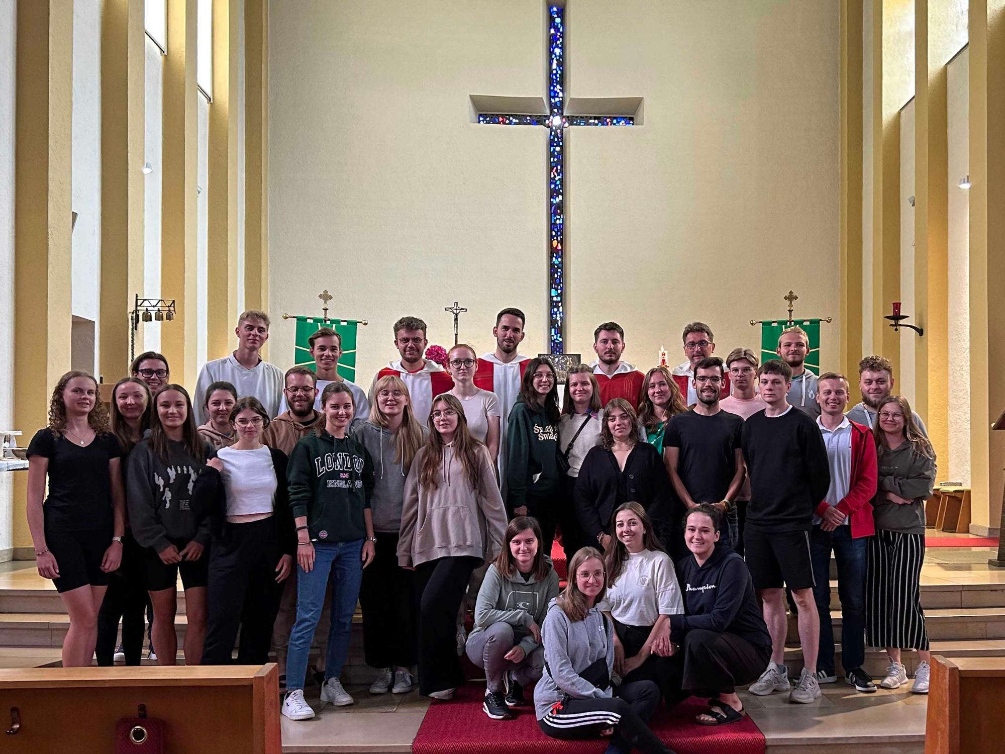 Groß-Gerau, 10. August 2023: Unsere polnischen Gäste feierten einen Gottesdienst in der Groß-Gerauer Pfarrkirche St. Walburga.