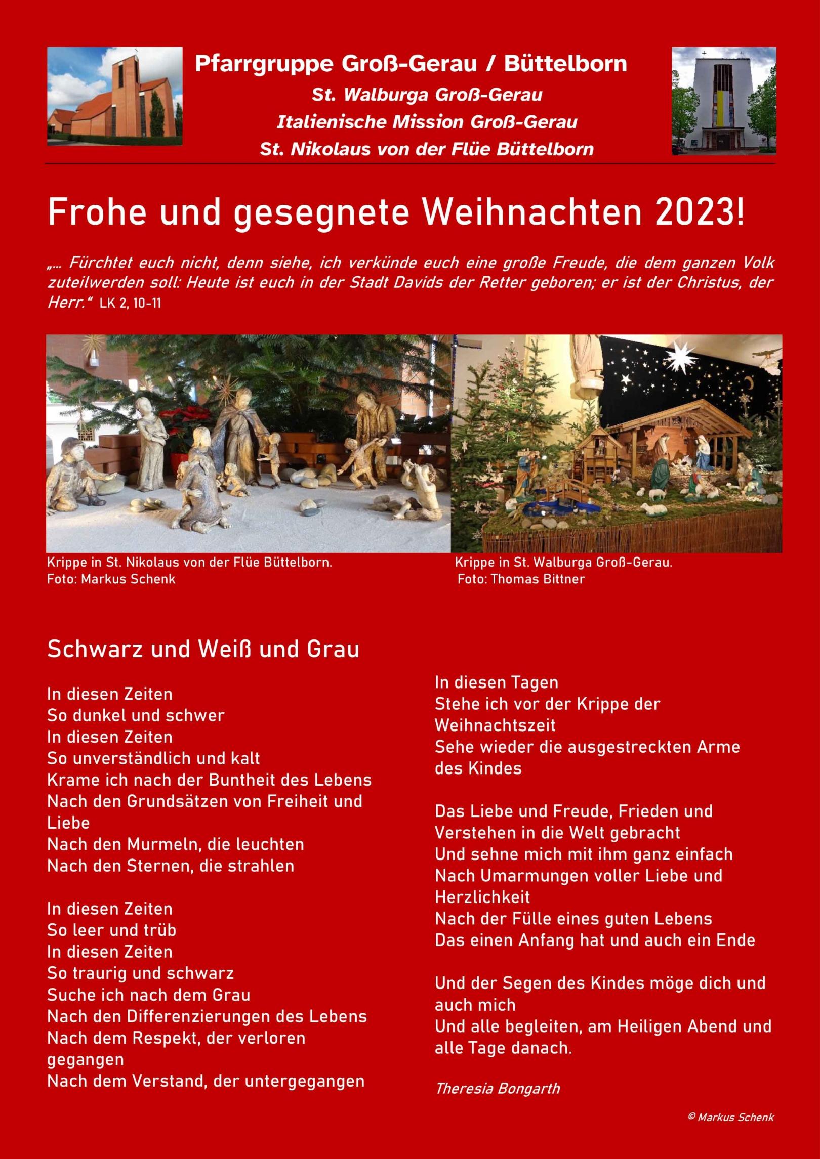 Weihnachtsgruß 2023 (c) Markus Schenk