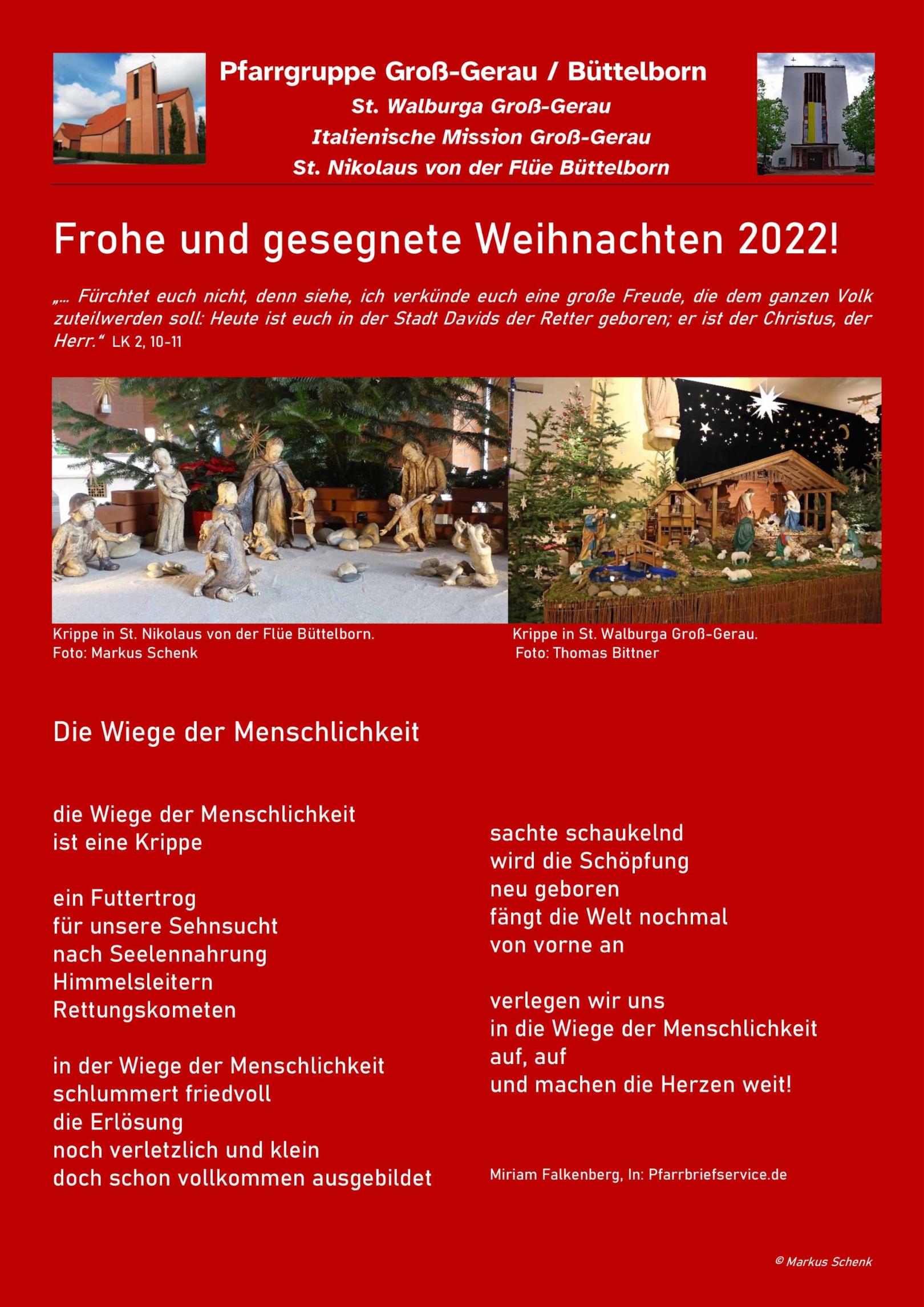 Weihnachtsgrüße 2022 - Homepage (c) Markus Schenk