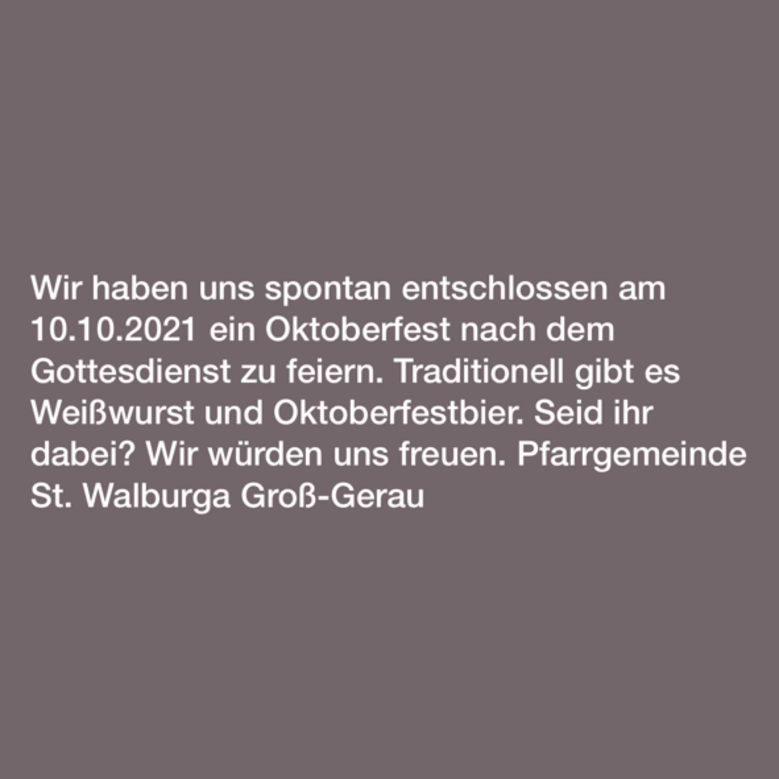 Oktoberfest 2021 (c) Pfarrei St. Walburga Groß-Gerau