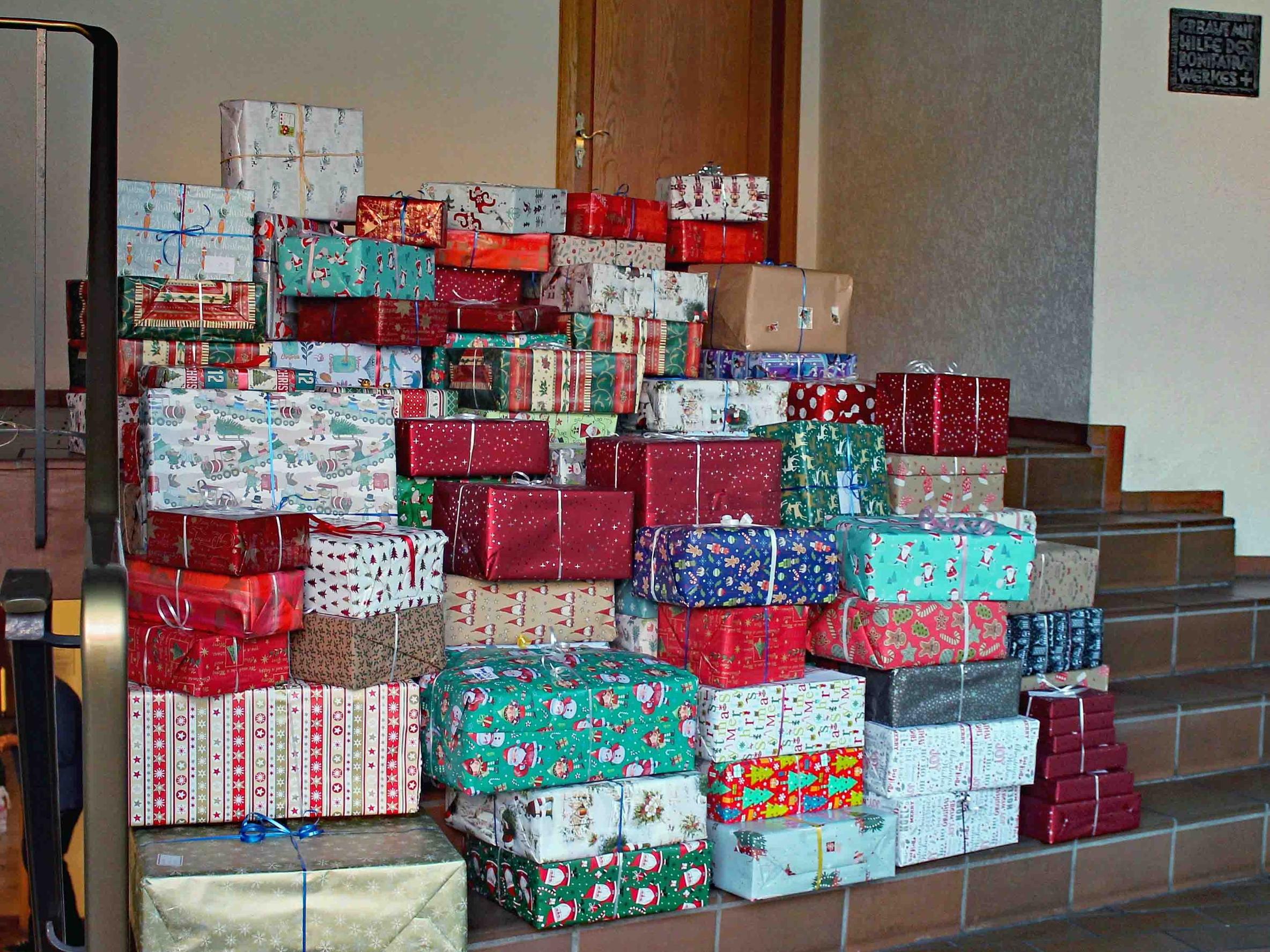 108 Weihnachtspäckchen kamen in diesem Jahr zusammen.
