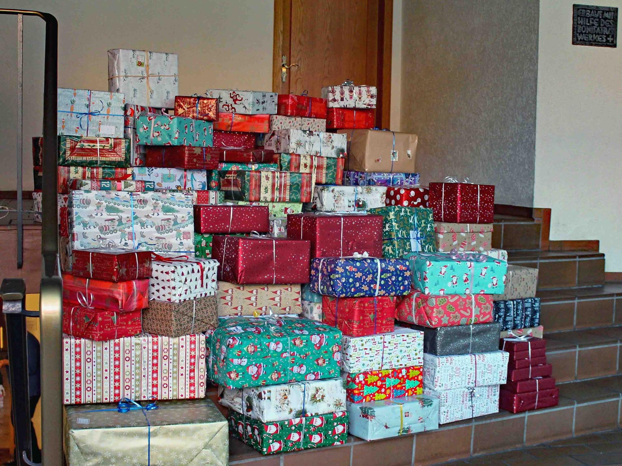 108 Weihnachtspäckchen kamen in diesem Jahr zusammen.