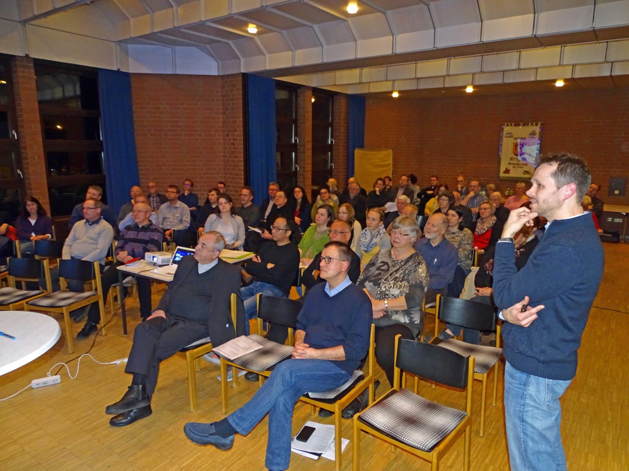 Büttelborn, 06. Februar 2020: Über 60 Haupt- und Ehrenamtliche nahmen an der Dekanatsversammlung in Büttelborn teil.