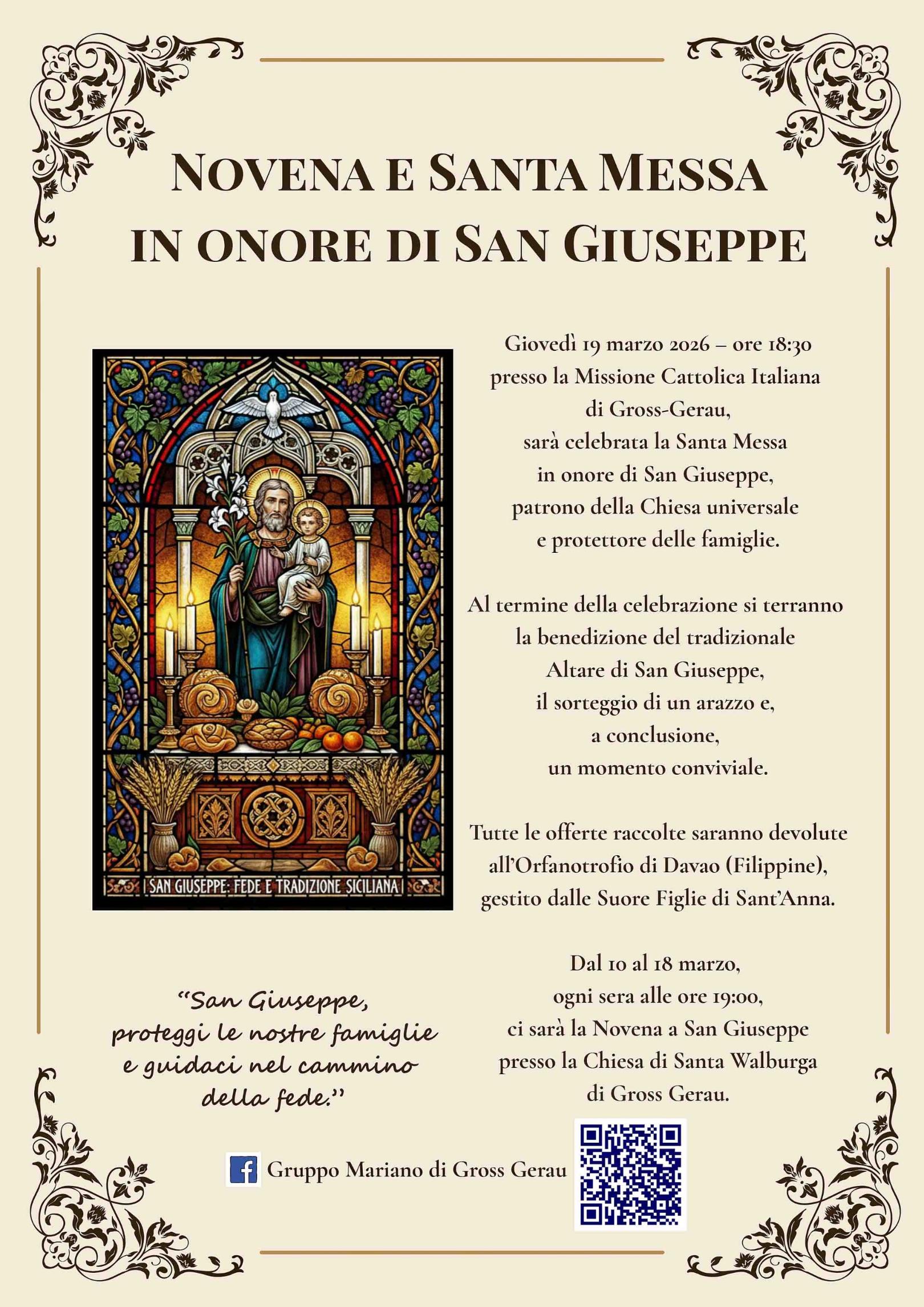 PosterSanGiuseppe (c) Comunitá Cattolica Italiana Groß-Gerau