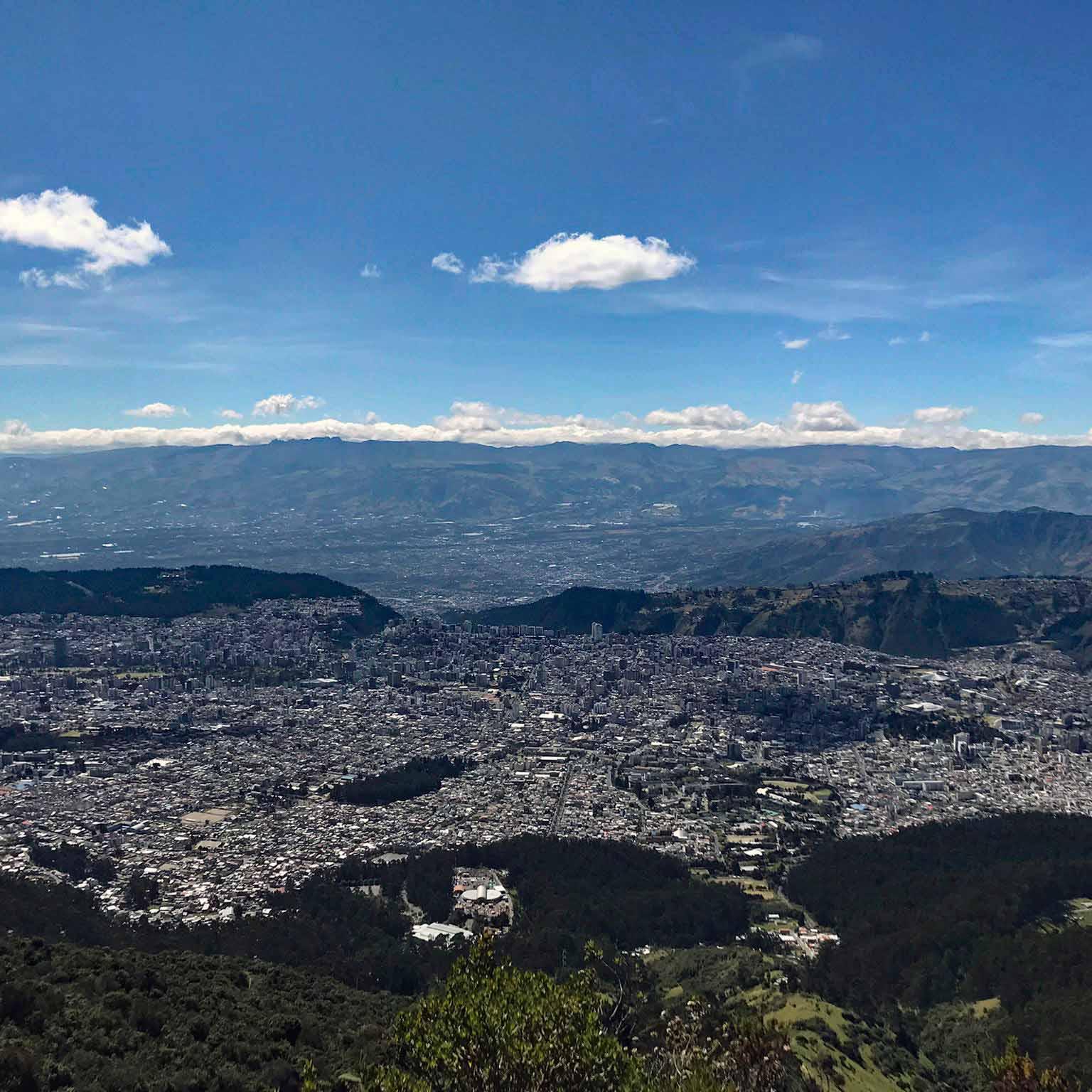 Blick auf Quito