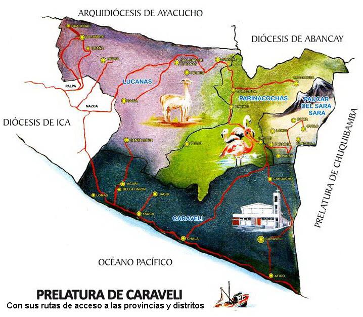 Caravelí Karte (c) Prelatura de Caraveli