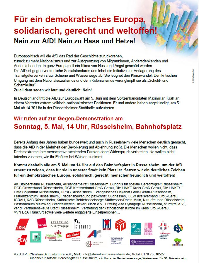 Aufruf-05.05.2024 (c) Bündnis für soziale Gerechtigkeit Rüsselsheim