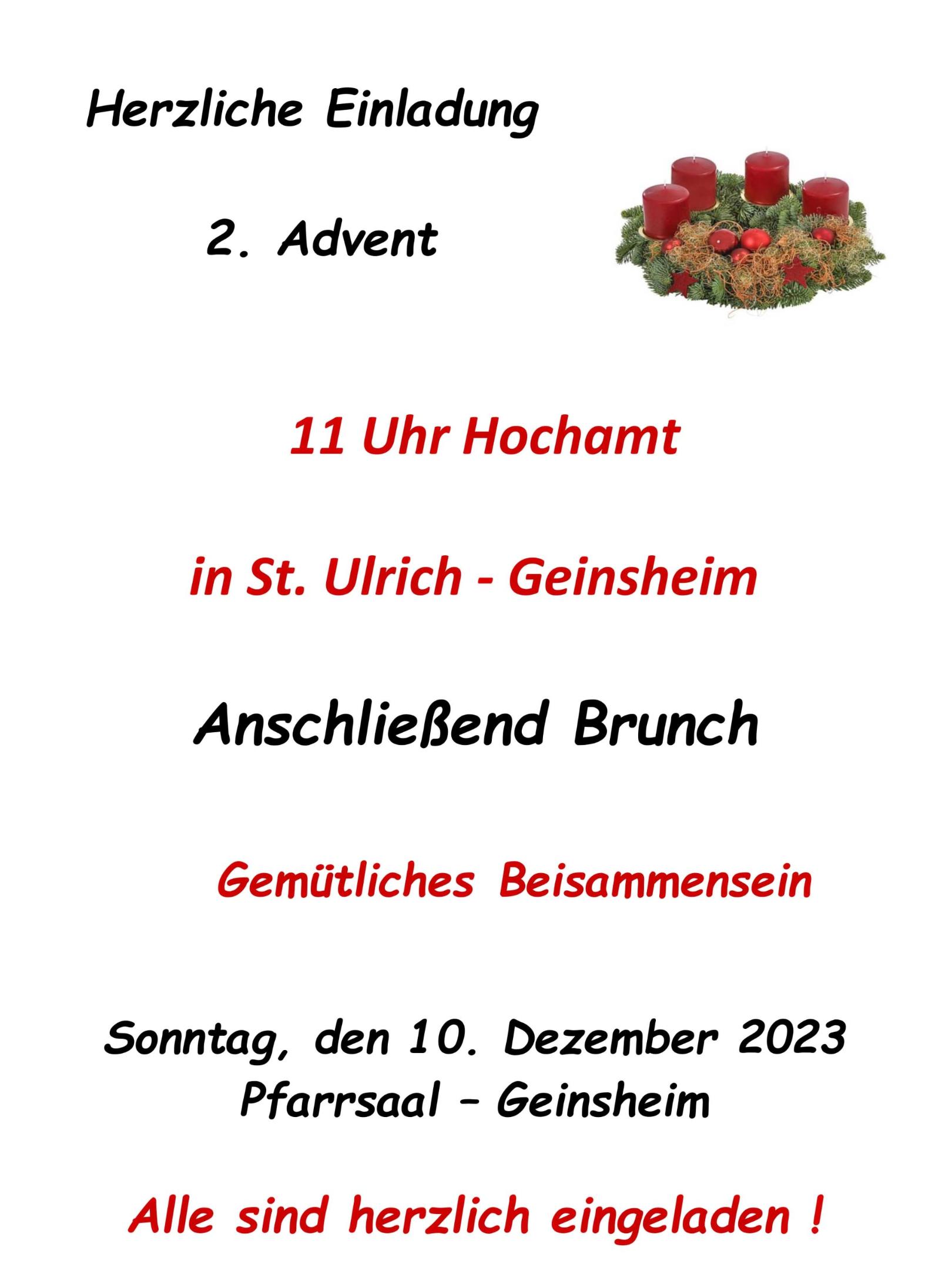 Plakat-Brunch-Geinsheim (c) Pfarrgruppe Astheim-Trebur-Geinsheim