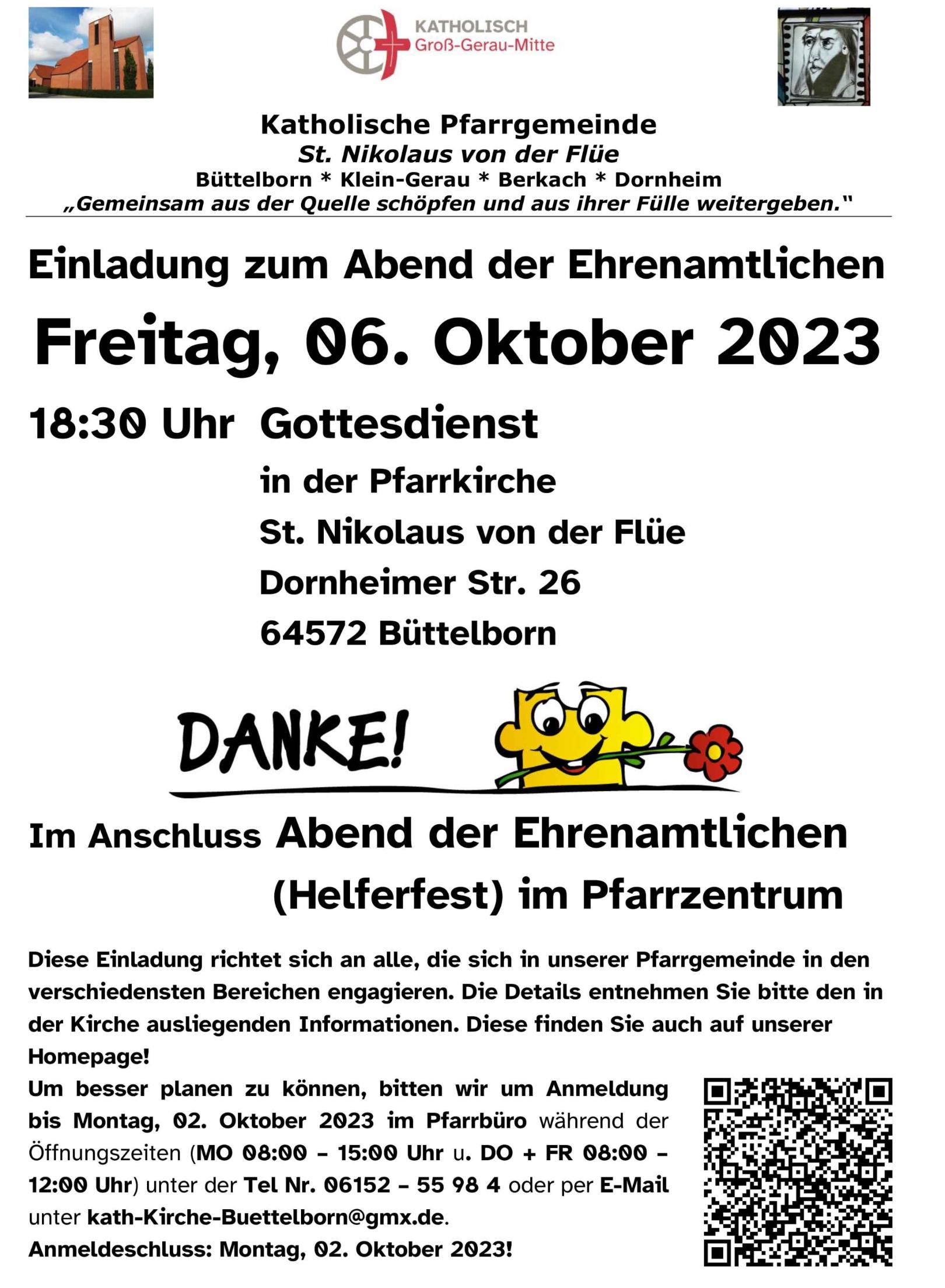 Plakat Ehrenamtliche 06.10.2023 Buettelborn (c) Markus Schenk