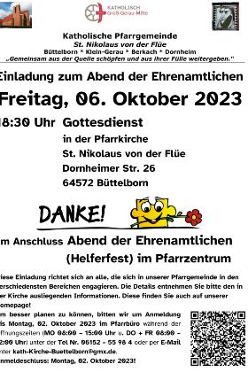 Plakat Ehrenamtliche 06.10.2023 Buettelborn